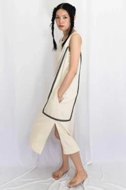 Rias Jaipur Ecru Cotton Denim Dress -Cheap Wovencia Store rias mix 05 5