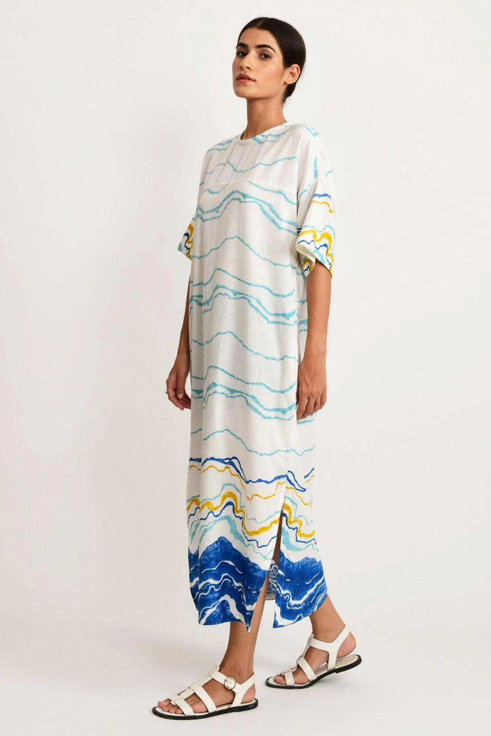 Rias Jaipur Handblock Printed Relaxed Dress 3 Rias Jaipur Handblock Printed Relaxed Dress - Image 3