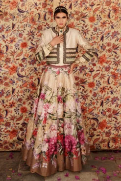 Rajdeep Ranawat Honey Toned Floral Lehenga