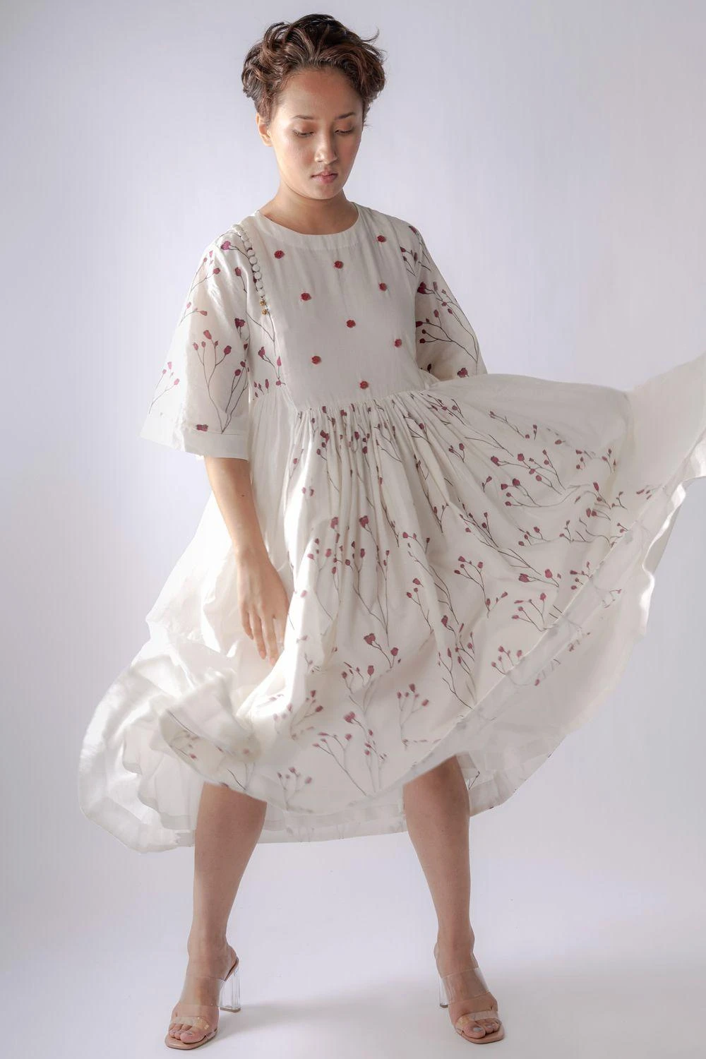 Sneha Arora Amour Gathered Dress 1 Sneha Arora Amour Gathered Dress