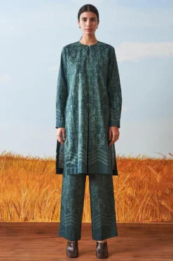 Ikai Teal Shibori Drawstring Pants