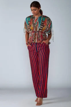 Saaksha & Kinni Abstract Avian Printed Kaftan Top