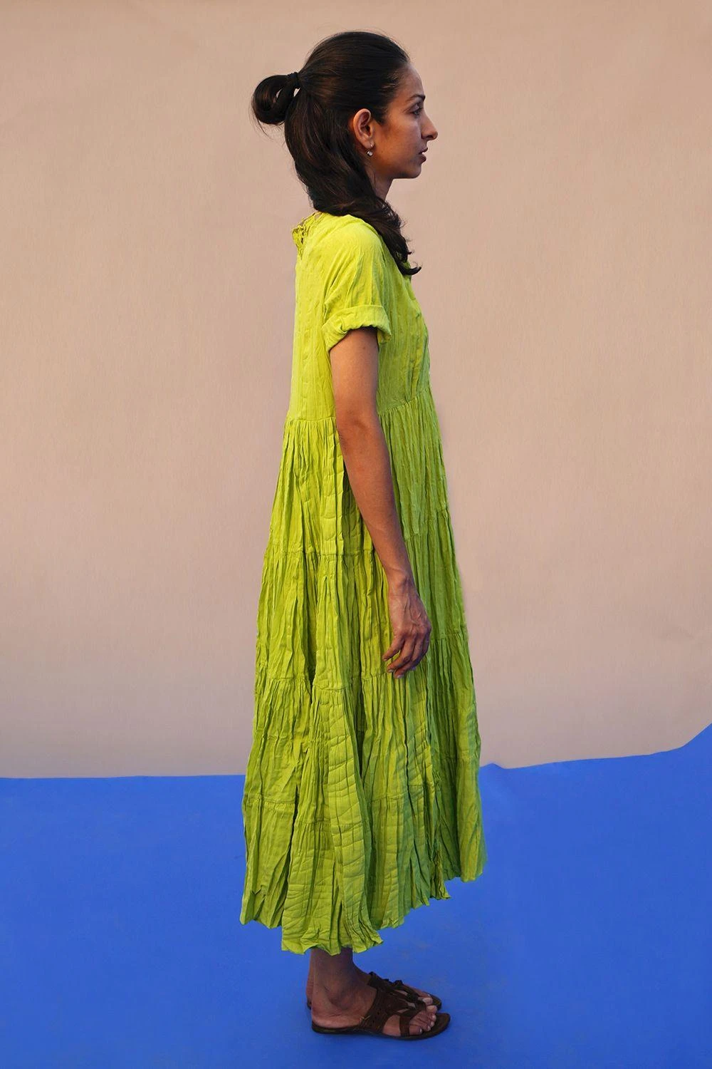 Lime Green Tiered Dress 2 Lime Green Tiered Dress - Image 2