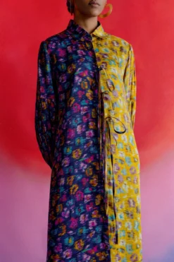 Studio RIGU Warlow Half & Half Shirt Dress -Cheap Wovencia Store srdd008 5