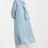 Three Powder Blue Turtle Neck Dress & Scarf