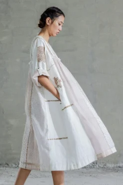 Sunira Designs Tan Brown Short Yoke Dress -Cheap Wovencia Store sun0615 3