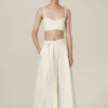 Chola White Pleated Trouser With A Belt