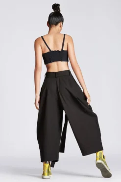Chola Pleated Balloon Black Trousers 5 Chola Pleated Balloon Black Trousers -Cheap Wovencia Store tr0031c 3
