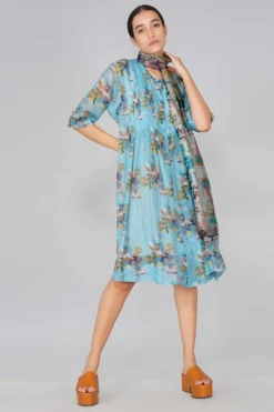 YAVI Chanderi Bloom Dress