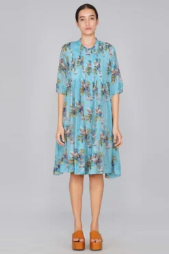 YAVI Chanderi Bloom Dress -Cheap Wovencia Store yc10d 22f 3