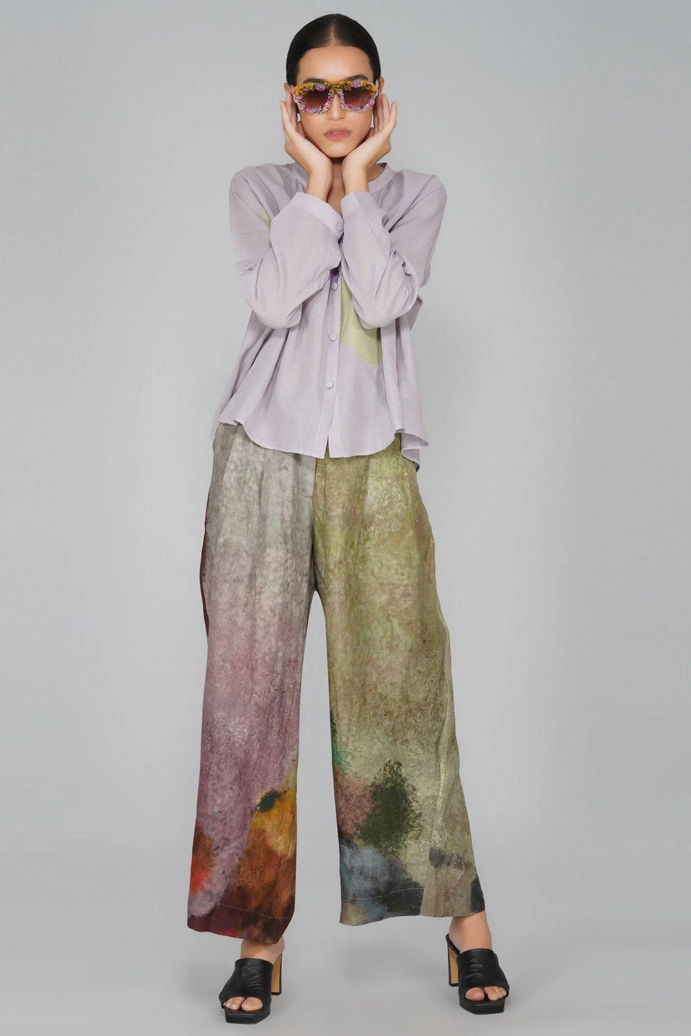 YAVI Impressionist Printed Linen Pants 3 YAVI Impressionist Printed Linen Pants - Image 3