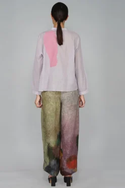 YAVI Button Down Cotton Jamdani Top -Cheap Wovencia Store yc10t 71 5