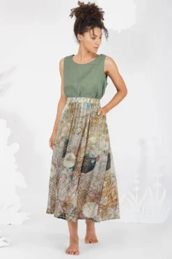 YAVI Lantinus Crepe Viscose Skirt